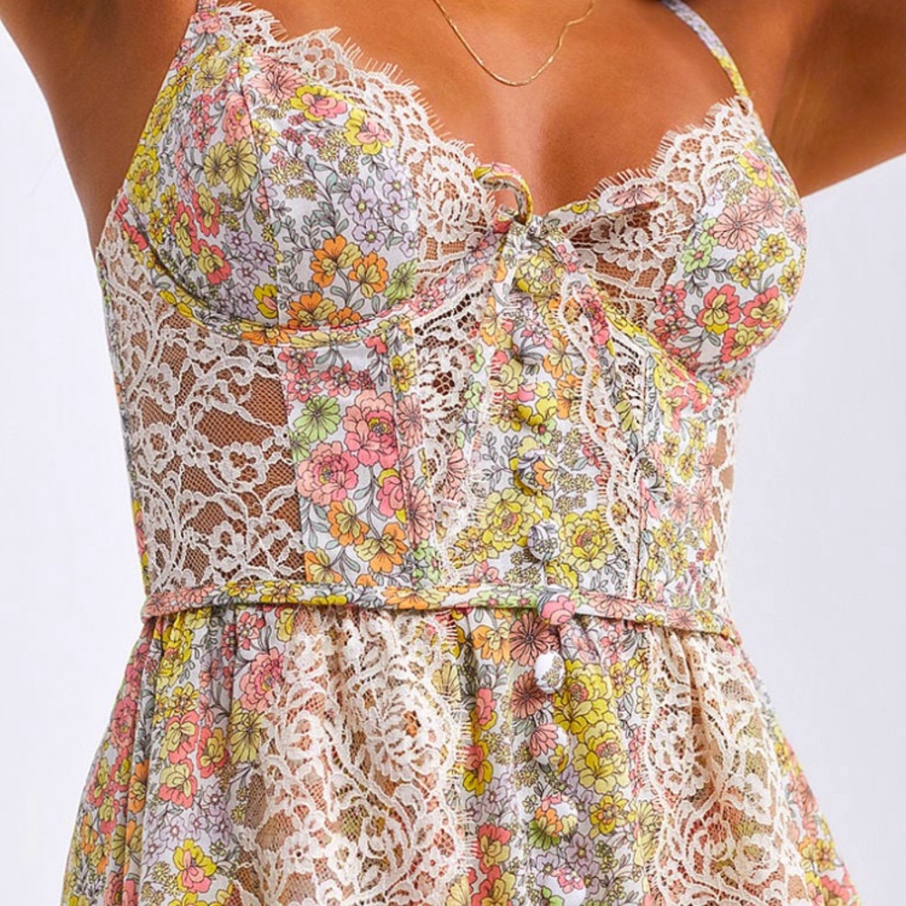 Victoria Secrets for Love & Lemons, floral dress